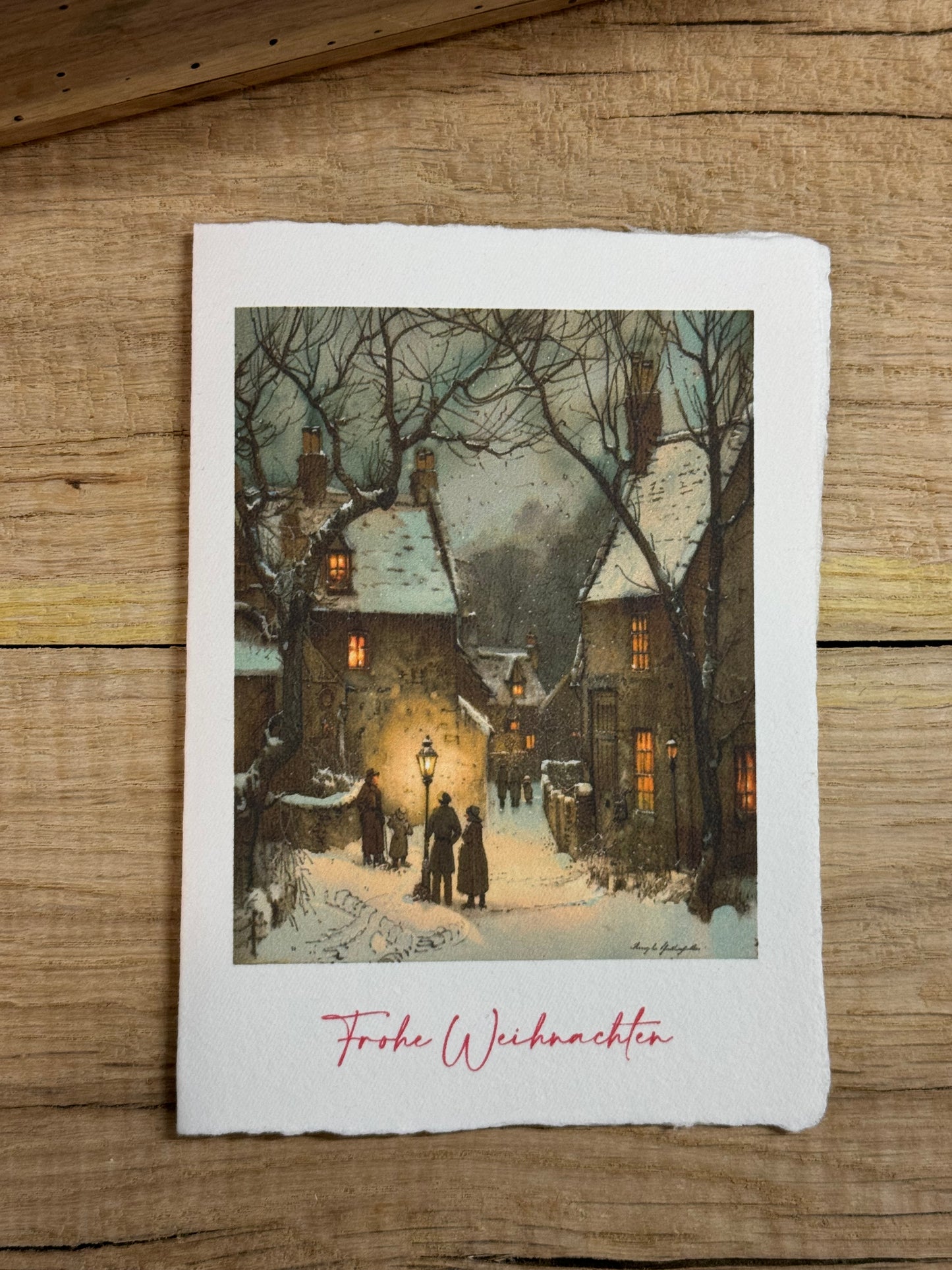 6 Christmas Card | Baumwolle Handgeschöpftes Büttenpapier Grüßkarte/handgemachte Grüßkarte//xmas/Karte zum Weihnachten/carte de vœux de Noël