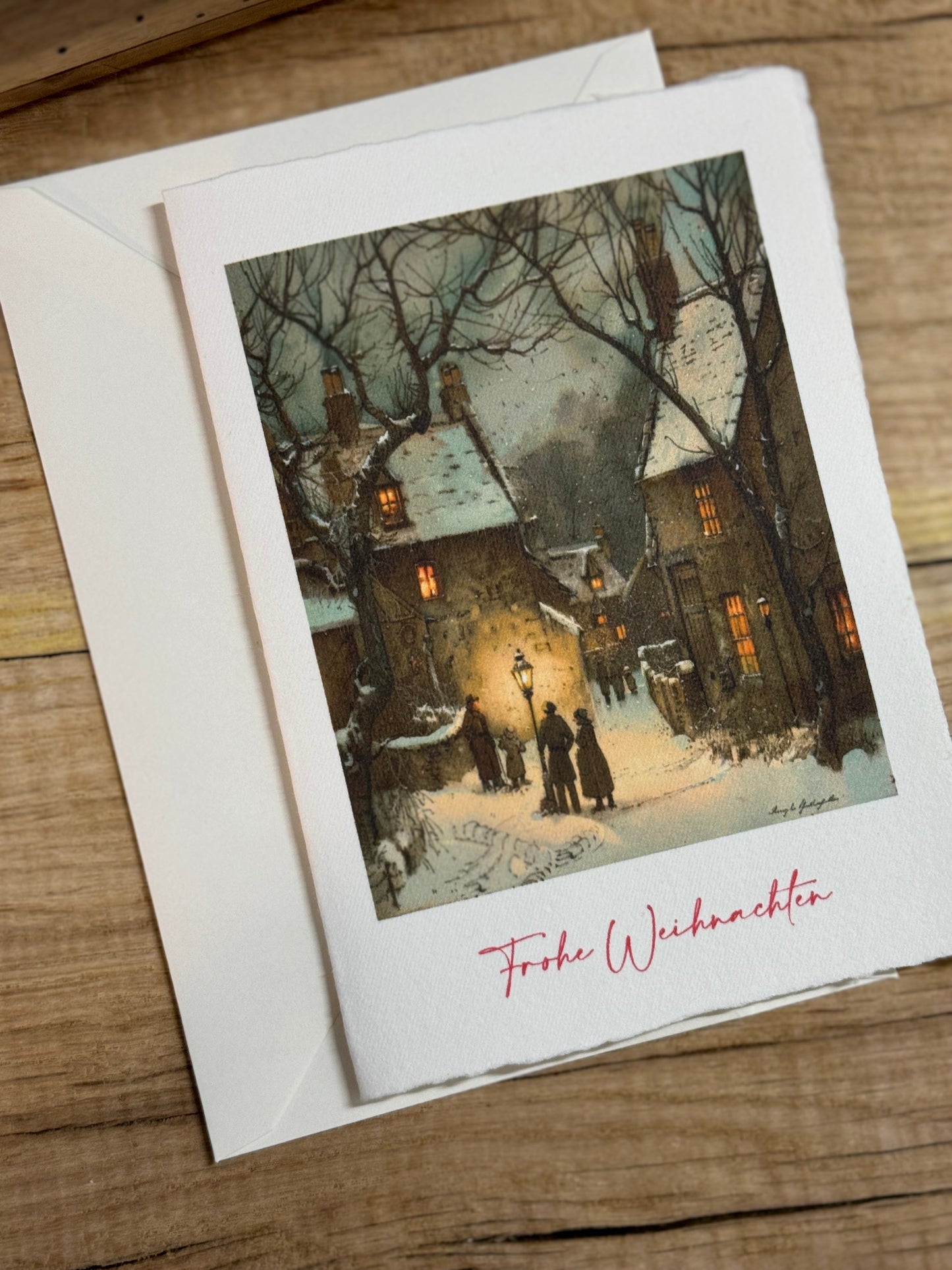 6 Christmas Card | Baumwolle Handgeschöpftes Büttenpapier Grüßkarte/handgemachte Grüßkarte//xmas/Karte zum Weihnachten/carte de vœux de Noël