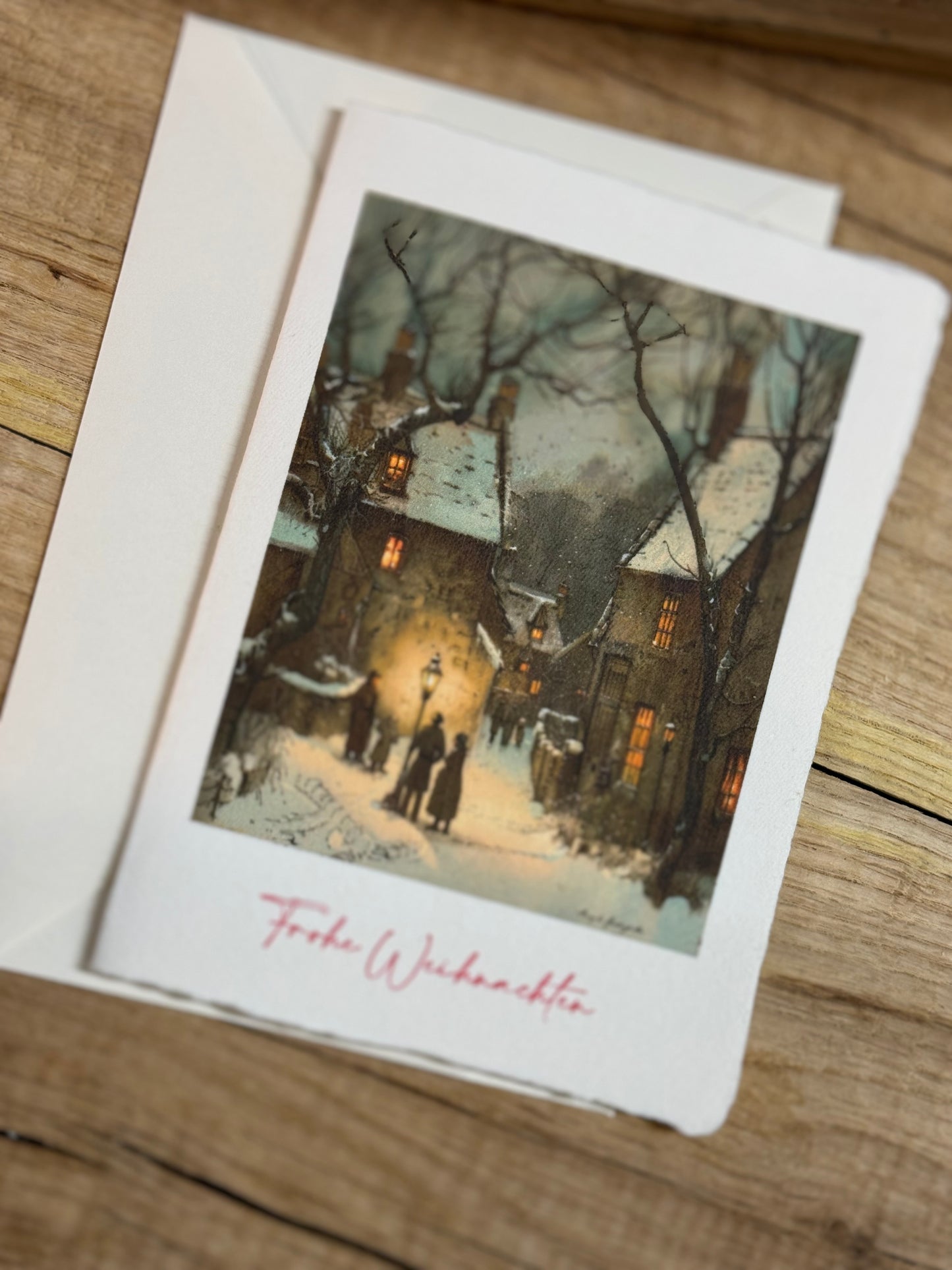 6 Christmas Card | Baumwolle Handgeschöpftes Büttenpapier Grüßkarte/handgemachte Grüßkarte//xmas/Karte zum Weihnachten/carte de vœux de Noël