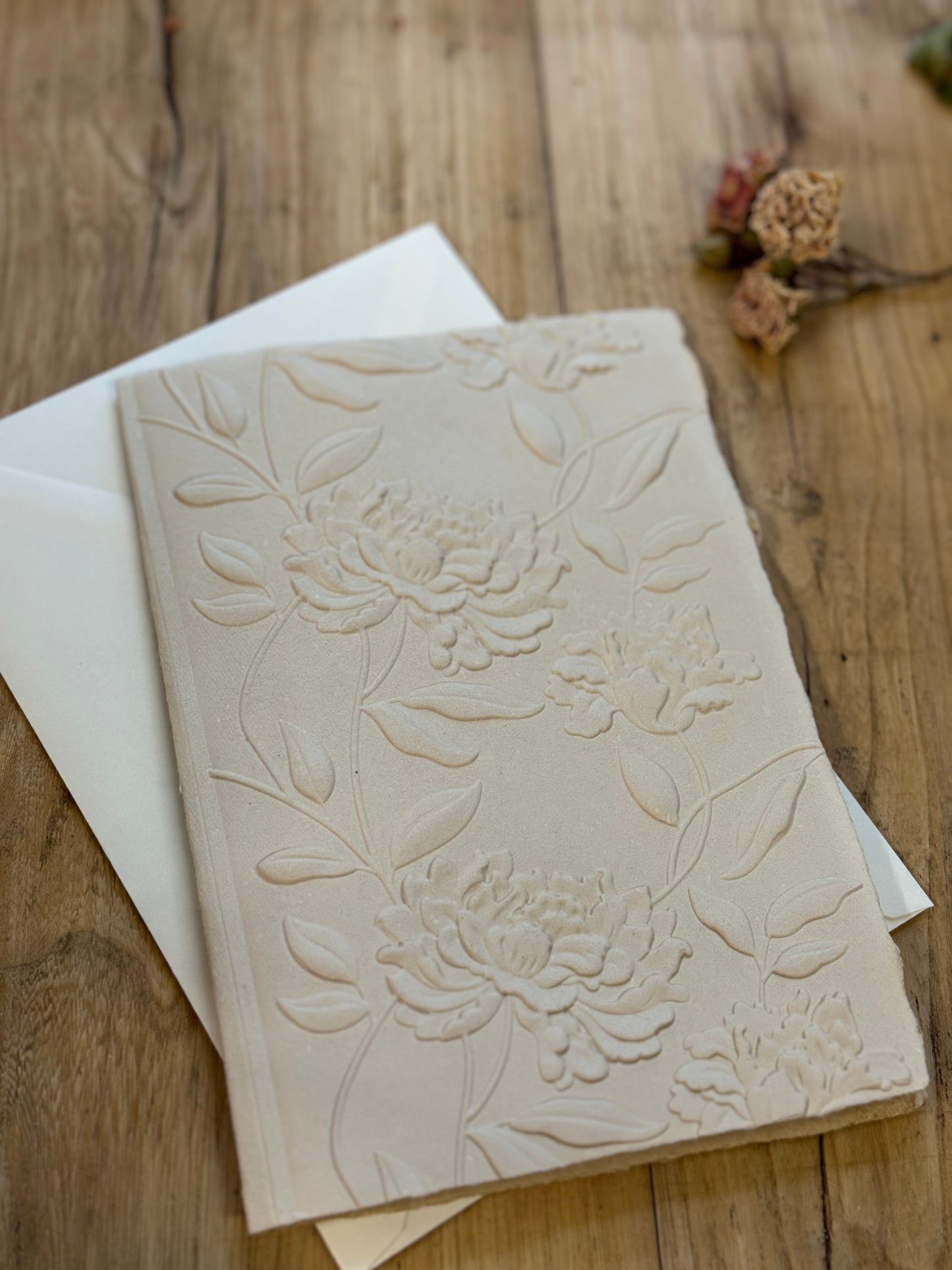 Handmade Paper with Embossing Card