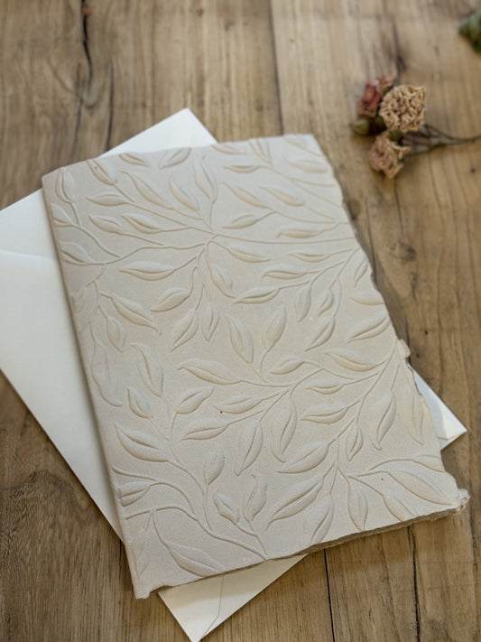 Handmade Paper with Embossing Card - inda