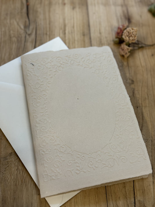 Handmade Paper with Embossing Card - inda 3