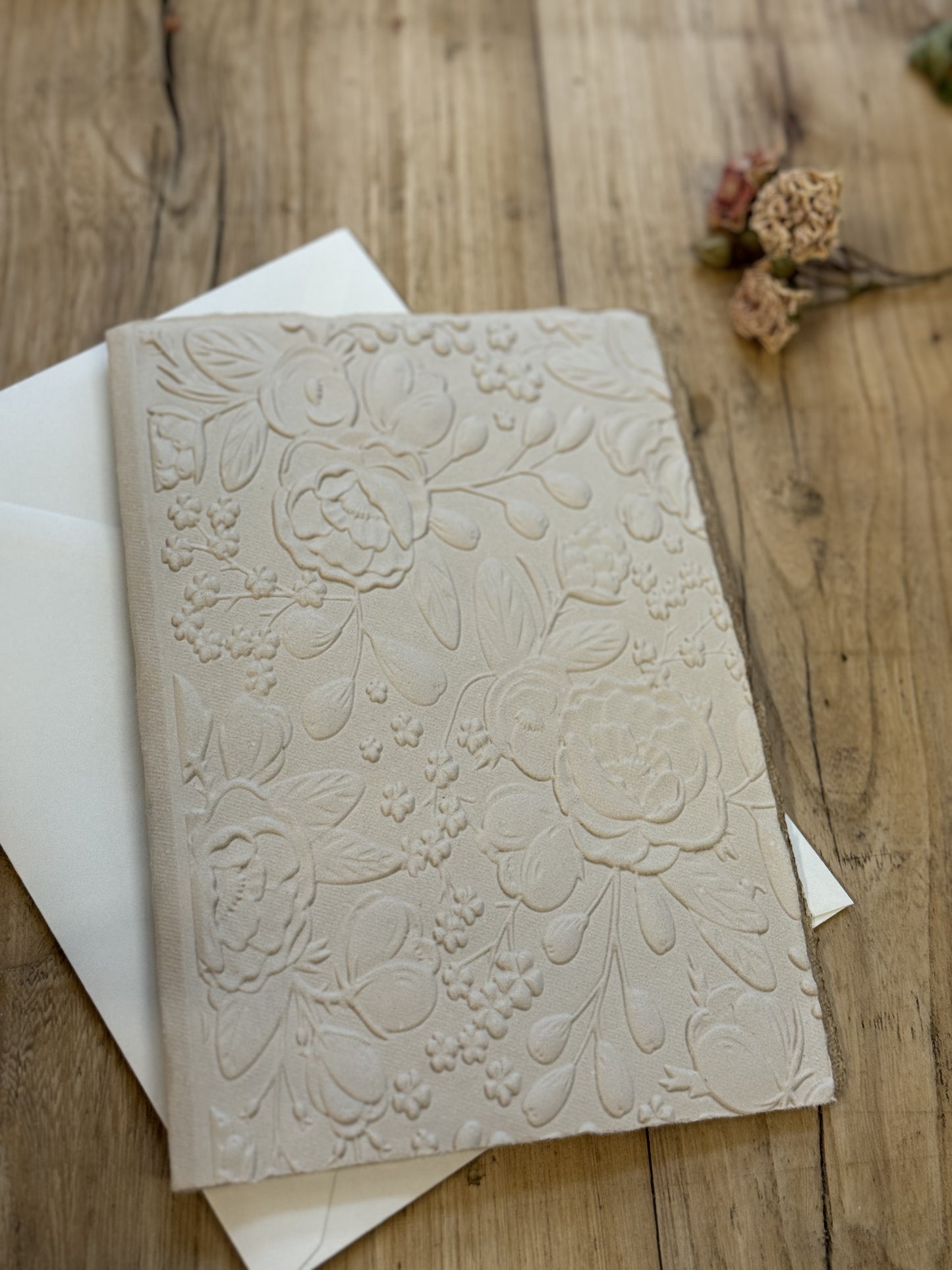 Handmade Paper with Embossing Card - yasmine