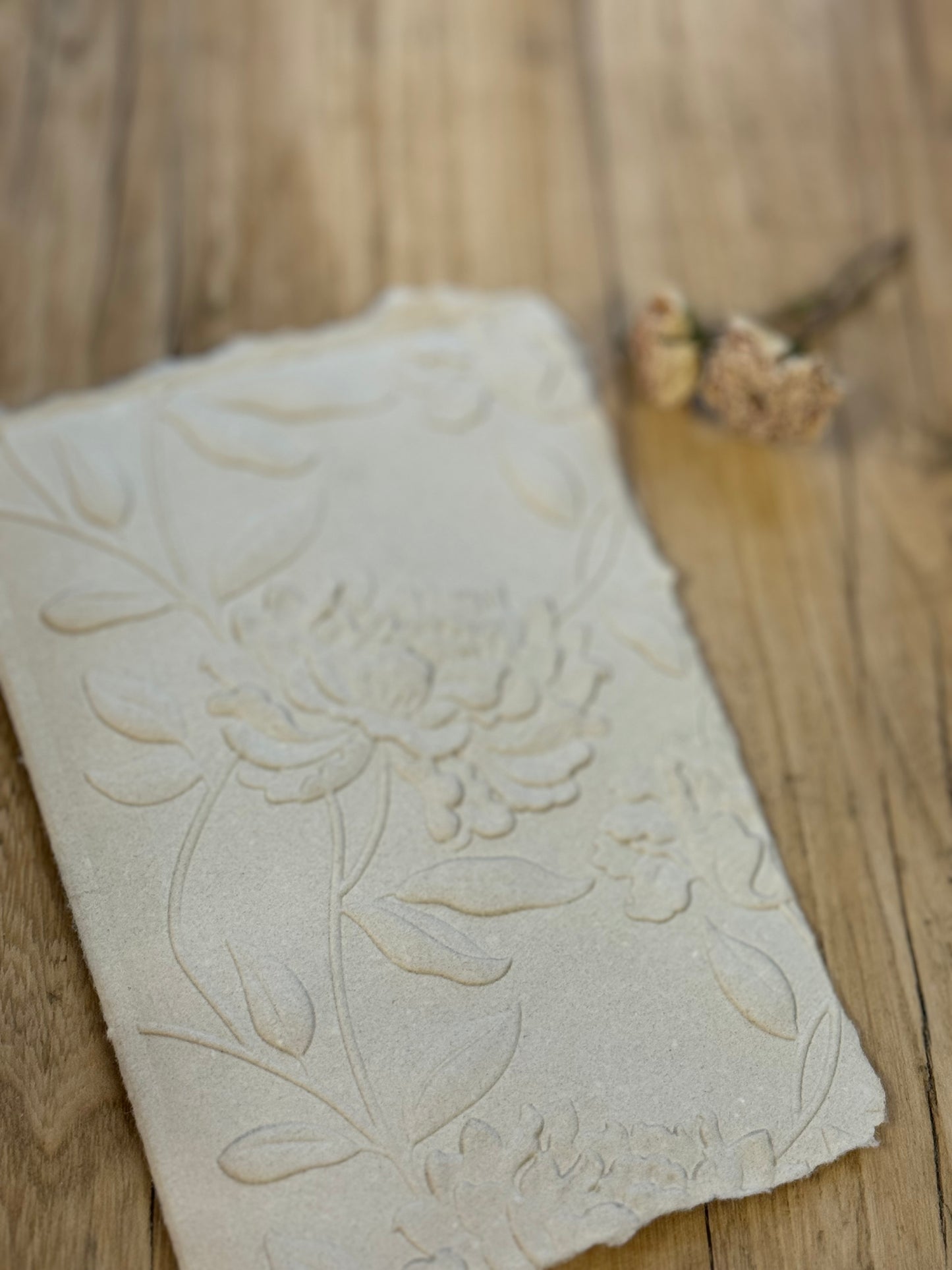 Handmade Paper with Embossing Card