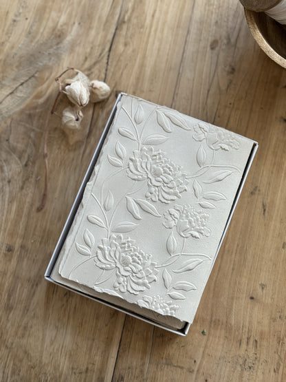 5 Pieces Handmade Paper with Embossing Card Box